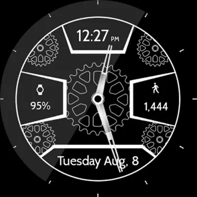 Wooden Gears HD Watch Face android App screenshot 0