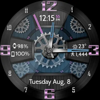 Wooden Gears HD Watch Face android App screenshot 2