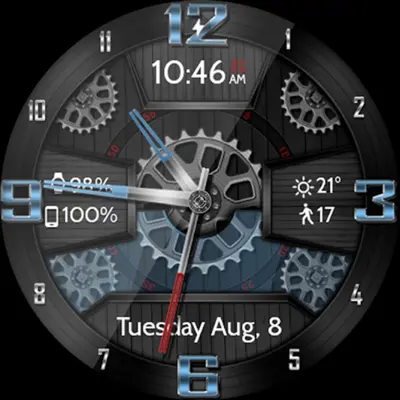 Wooden Gears HD Watch Face android App screenshot 7